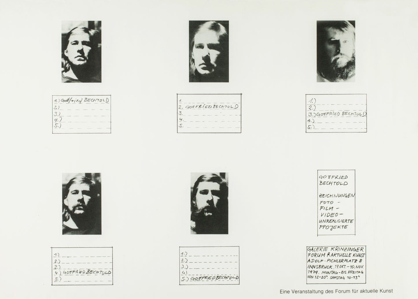 Gottfried Bechtold: Gottfried Bechtold - Film - Foto - Video -Unrealisierte Projekte Innsbruck