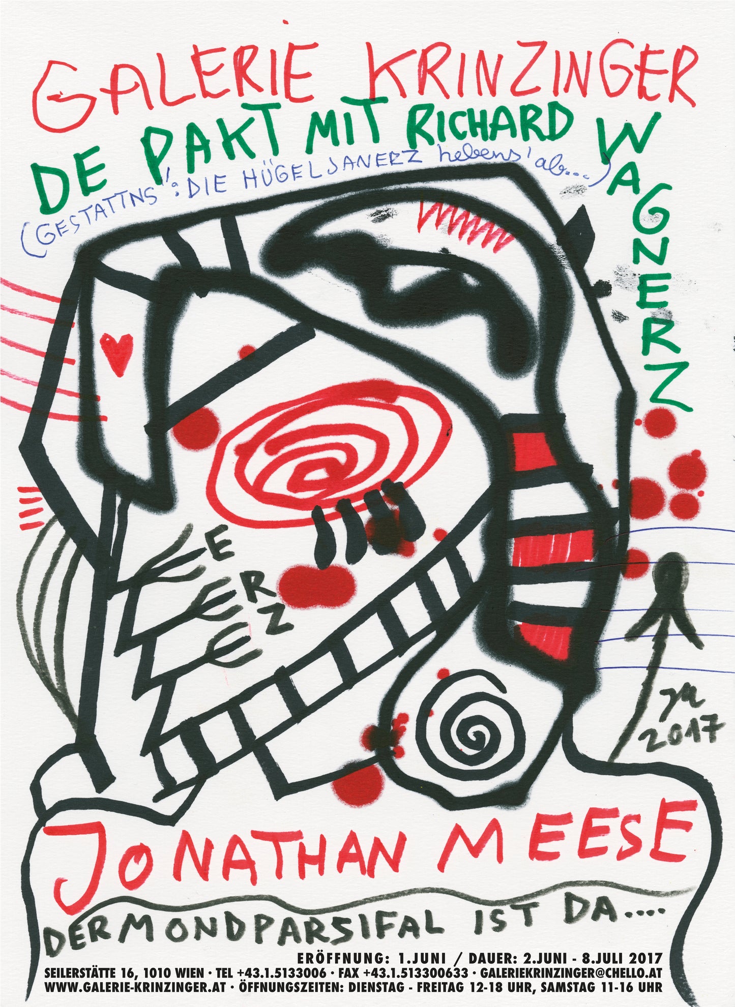 Jonathan Meese: DE PAKT MIT RICHARD WAGNERZ (Gestattns’: Die Hügeljanerz hebens’ ab …)