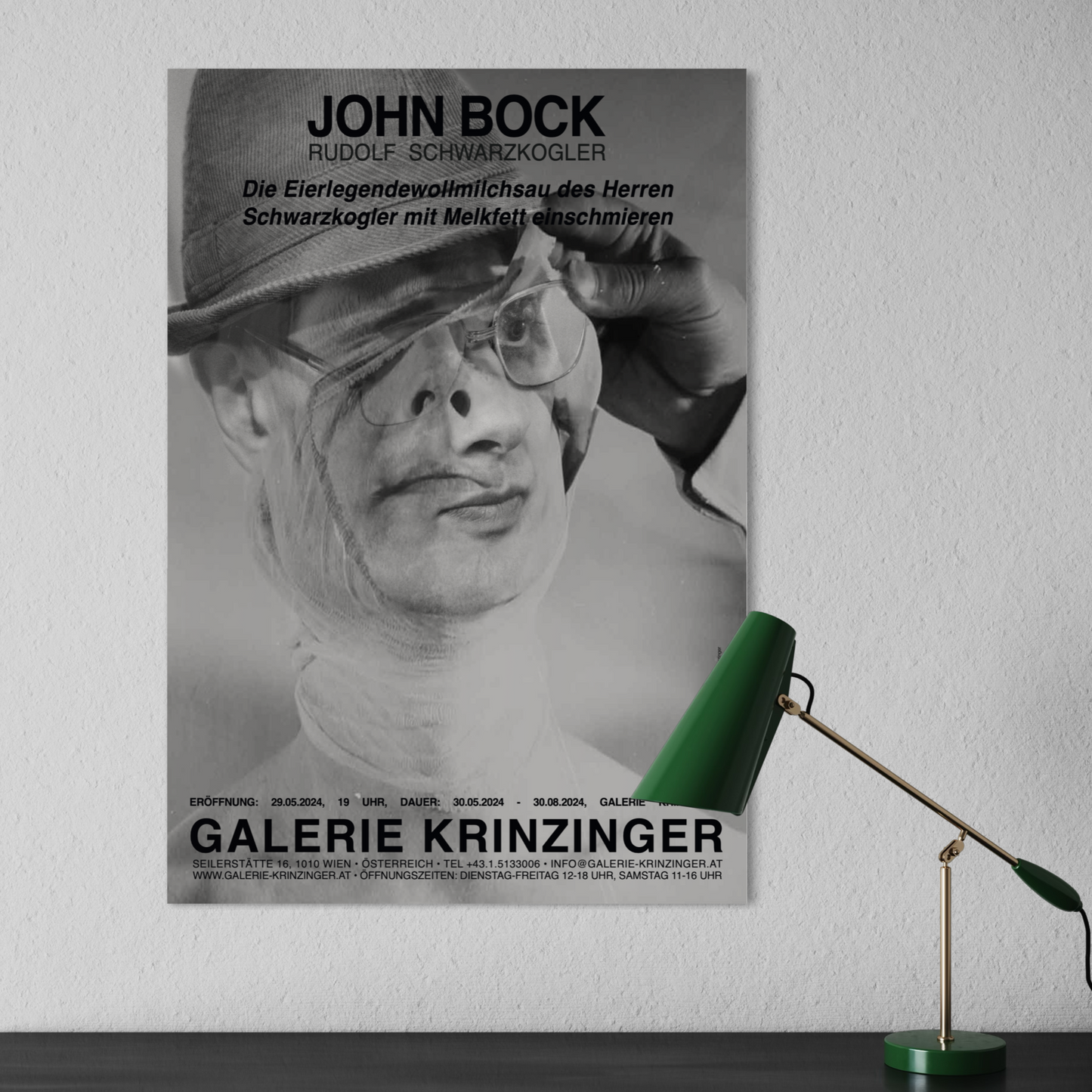 John Bock, Die eierlegende Wollmichsau, Poster von 2024.