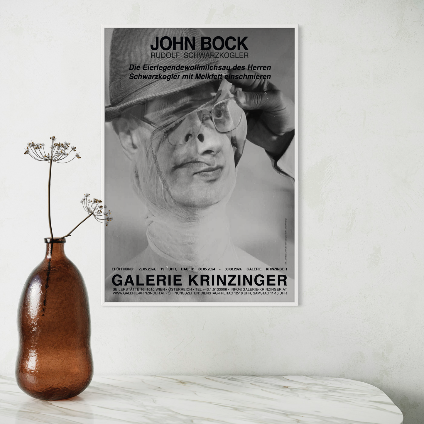 John Bock, Die eierlegende Wollmichsau, Poster von 2024.