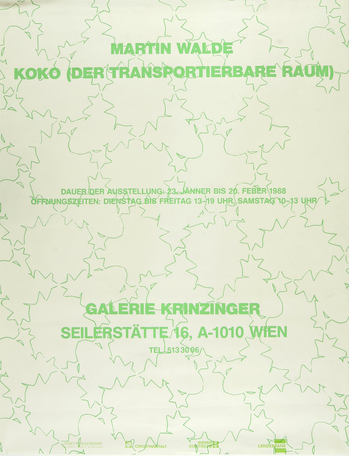 Martin Walde: Galerie Krinzinger: KOKO (der transportierbare Raum)