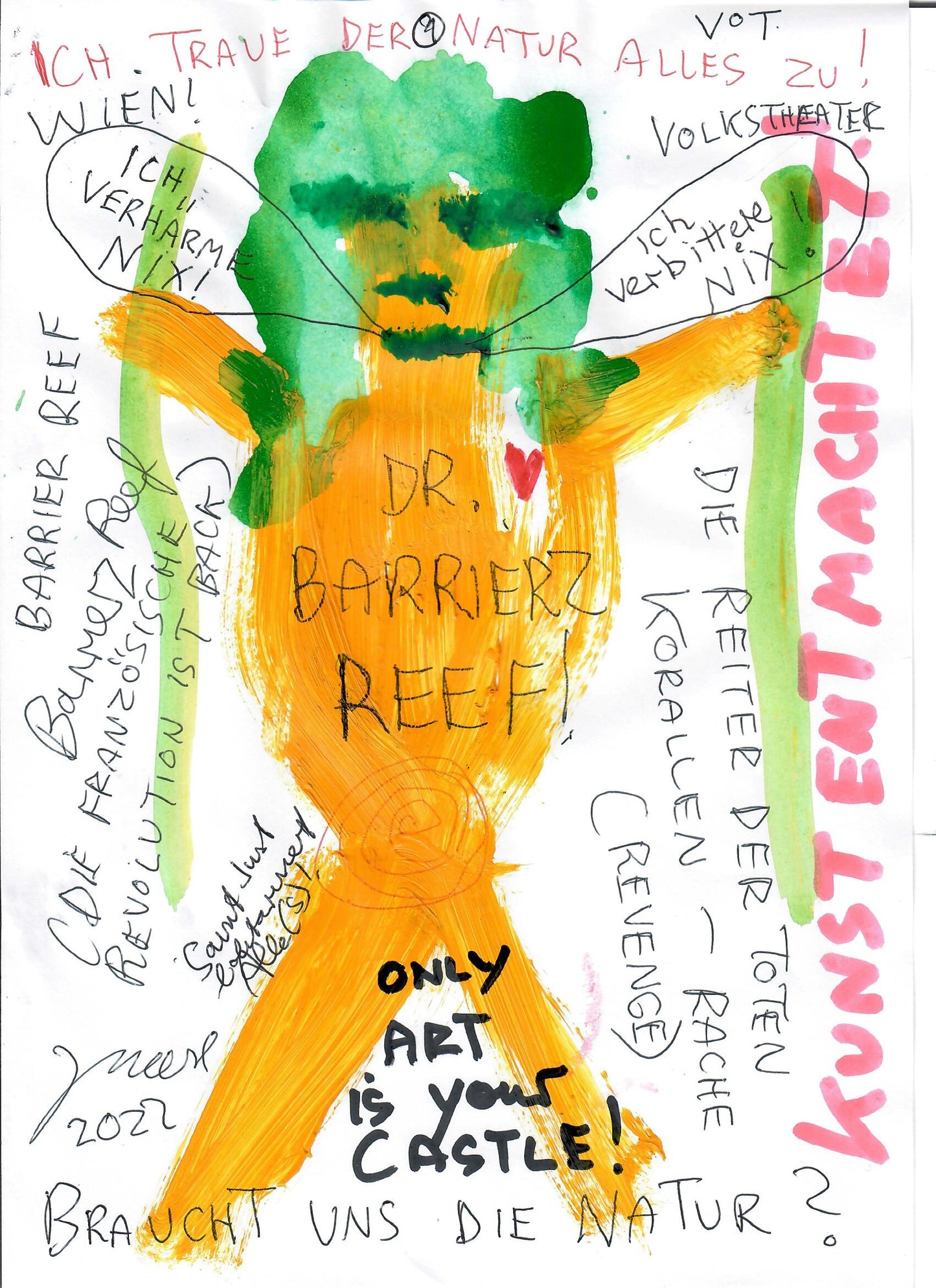 Jonathan Meese: ohne Titel (Volkstheater Wien - BARRIER REEF)