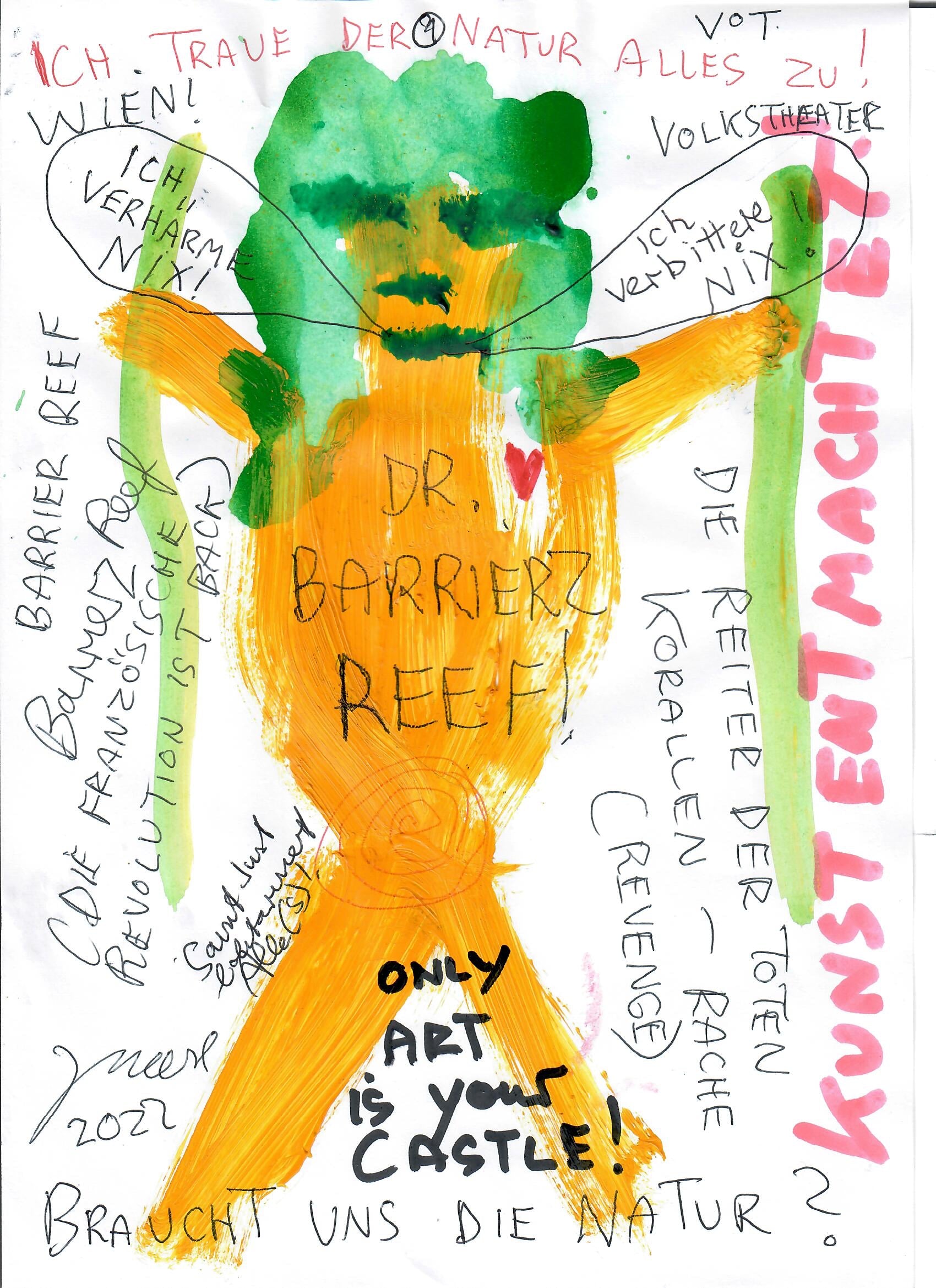 Jonathan Meese: ohne Titel (Volkstheater Wien - BARRIER REEF)